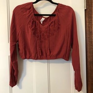 Aeropostale: long sleeve crop top